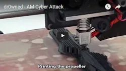 Scientists have hacked 3D printing files, destroying a drone by allowing manufacture of flawed components. Scientists have hacked 3D printing files, destroying a drone by allowing manufacture of flawed components.