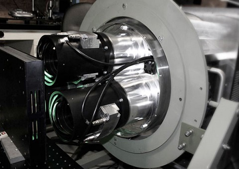 Ultralarge-format lenses are shown mounted in the B66 Aerial Surveillance camera.