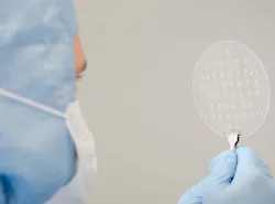More funding is available to develop laser-inscribed wafers like this one. More funding is available to develop laser-inscribed wafers like this one.
