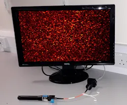 IMAGE: This low-cost wavelength meter is highly accurate and uses just a length of optical fiber and a camera that images the speckle pattern emerging from the fiber. IMAGE: This low-cost wavelength meter is highly accurate and uses just a length of optical fiber and a camera that images the speckle pattern emerging from the fiber.