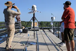 The Air Force Office of Scientific Research (AFOSR) funded a Rochester Institute of Technology (RIT) project to utilize hyperspectral video imaging systems for vehicle and pedestrian tracking. The project will use the hyperspectral video system shown above, which was developed by associate professor and Frederick and Anna B. Wiedman Chair Charles Bachmann, left. The Air Force Office of Scientific Research (AFOSR) funded a Rochester Institute of Technology (RIT) project to utilize hyperspectral video imaging systems for vehicle and pedestrian tracking. The project will use the hyperspectral video system shown above, which was developed by associate professor and Frederick and Anna B. Wiedman Chair Charles Bachmann, left.