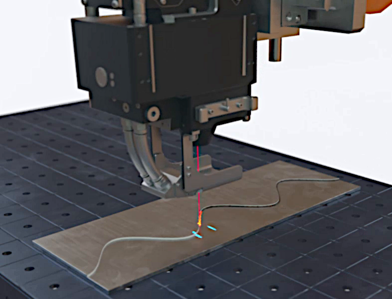 FIGURE 1. OCT for industrial laser welding enables simultaneous seam tracking, nondestructive keyhole depth measurement, and seam inspection.