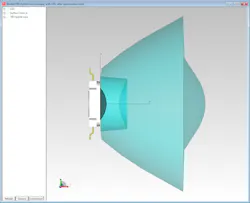 FIGURE 3. A TIR hybrid lens for illumination is shown after optimization by TracePro. The optimization boosted the luminous intensity at the center of the illumination pattern from about 63 to about 93 candelas over an earlier manual optimization. FIGURE 3. A TIR hybrid lens for illumination is shown after optimization by TracePro. The optimization boosted the luminous intensity at the center of the illumination pattern from about 63 to about 93 candelas over an earlier manual optimization.