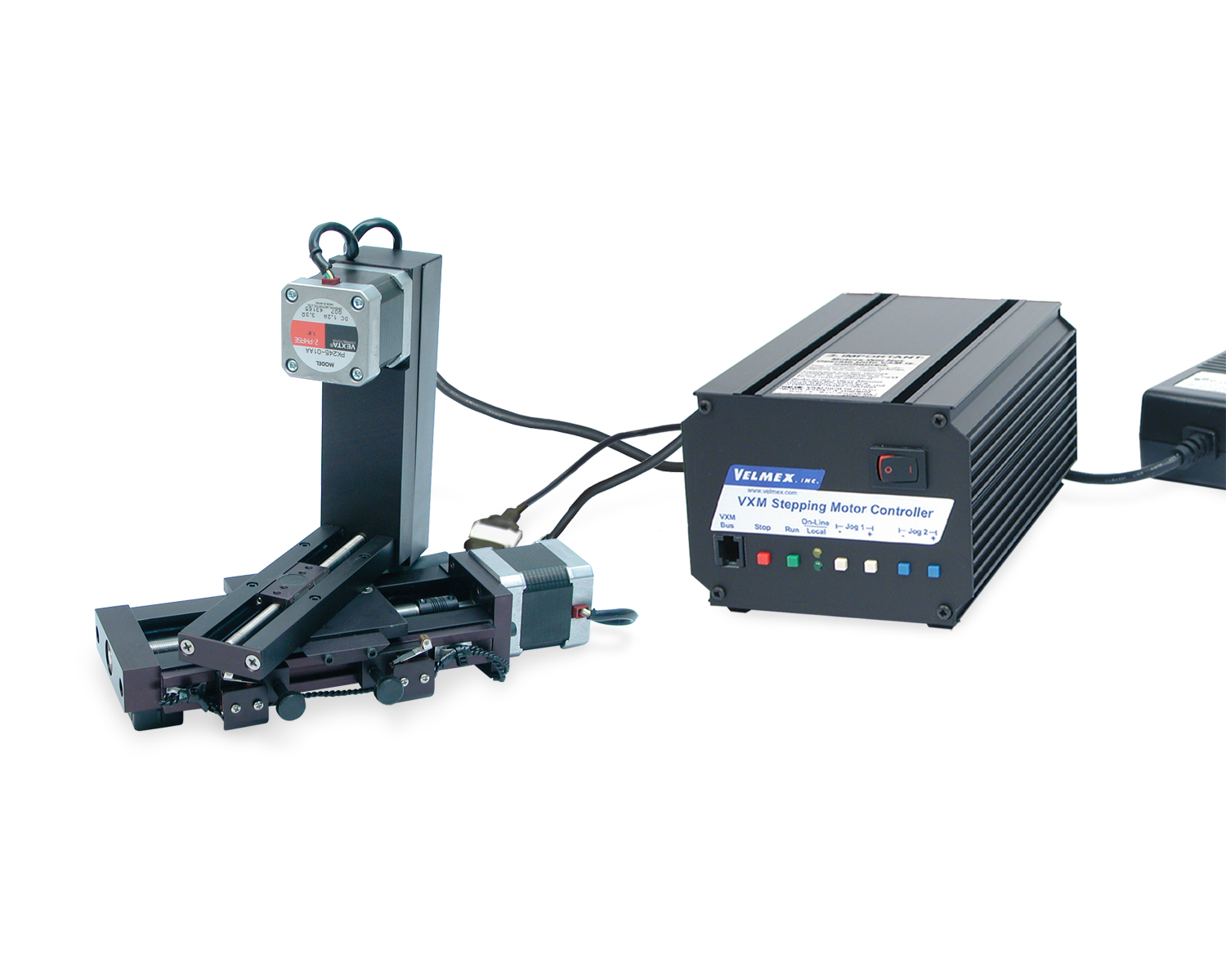 Velmex VXM Controller connected to an XY UniSlide Assembly