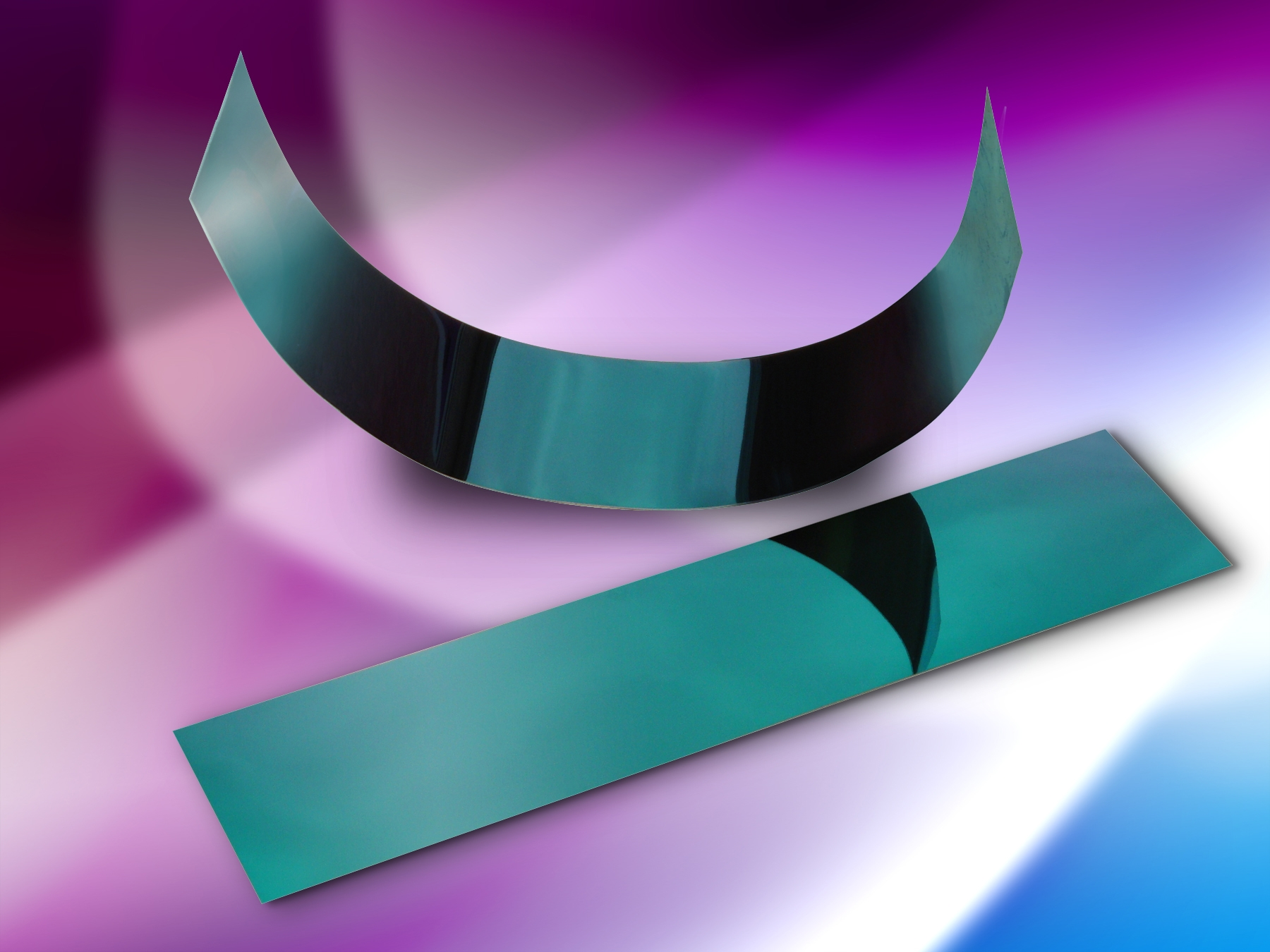 FIGURE 1. A silver coating with an additional overcoating for durability has very high reflection in the 350 nm to 1700 nm wavelength range, useful for concentrating photovoltaics.