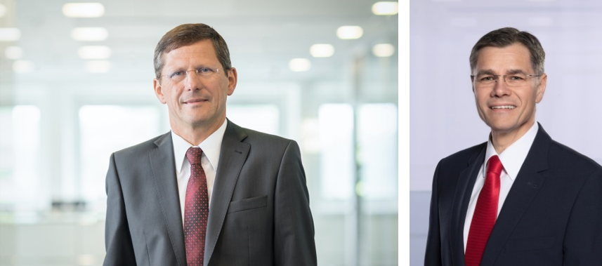 On April 1st 2020 Michael Kaschke (left) retired and handed over the position of President and CEO of the Zeiss AG to Karl Lamprecht. (Credit: Zeiss)