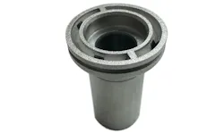 This expansion sleeve is one example of a part that can be improved by 3D printing it from an amorphous metal; the part can be made in a single piece with 3D printing, and the amorphous metal deforms more readily than the metal in a conventional sleeve. This expansion sleeve is one example of a part that can be improved by 3D printing it from an amorphous metal; the part can be made in a single piece with 3D printing, and the amorphous metal deforms more readily than the metal in a conventional sleeve.
