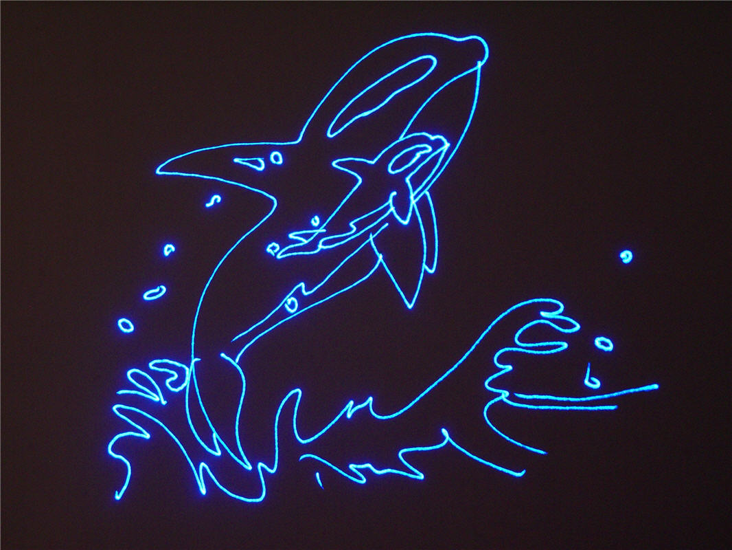 FIGURE 1. Laser light show galvos don't require high precision, but they do need high speed to quickly move different colors of laser beams to form changing shapes.