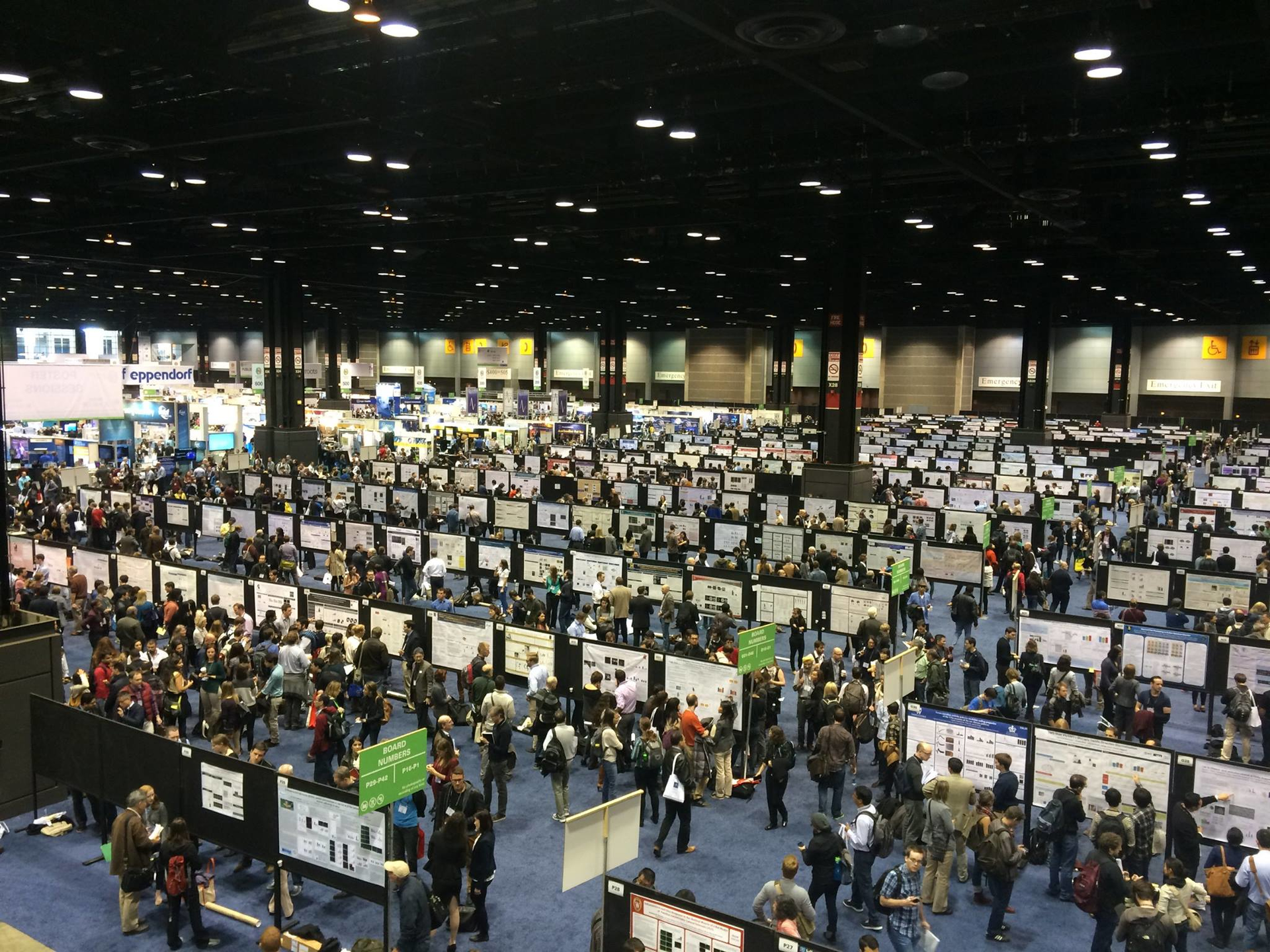 Neuroscience 2015 featured rotating poster presentations in the exhibit hall.