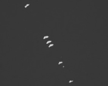 FIGURE 1. Fractures caused by high localized pressure during polishing.