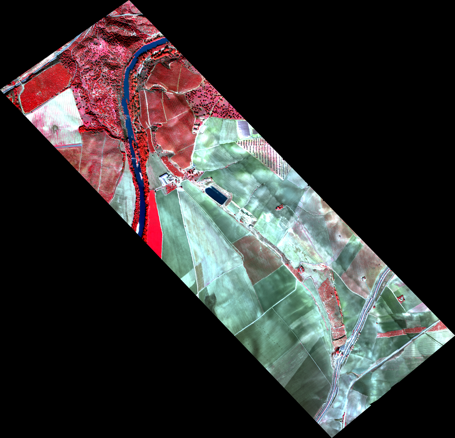 FIGURE 1. A hyperspectral image from Headwall Photonics' Micro-Hyperspec sensor was taken from a fixed-wing aircraft.