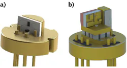 FIGURE 2. TO headers use a mark, small pin, cavities, or special structures for alignment, with cavities (a) and special structures (b) more popular in the new 5G TO headers. FIGURE 2. TO headers use a mark, small pin, cavities, or special structures for alignment, with cavities (a) and special structures (b) more popular in the new 5G TO headers.