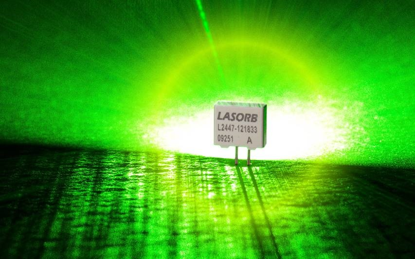 The Lasorb component can be integrated with laser modules to prevent ESD and power surge damage.