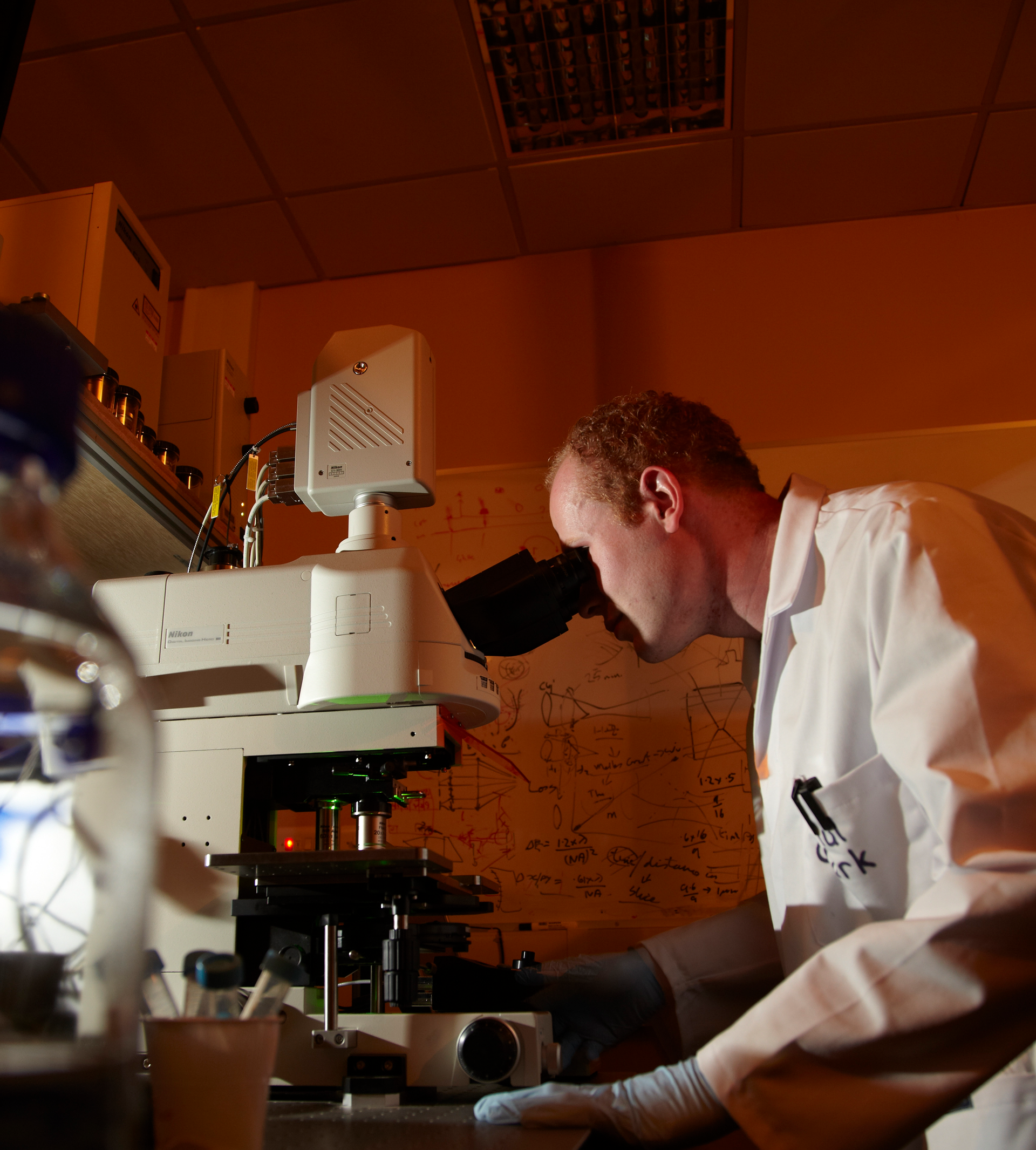 FIGURE 1. Commercial multiphoton microscope with the scan head attached to a conventional upright fluorescence microscope. The upright is the preferred option for in vivo imaging, frequently with the use of water immersion lenses.