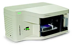 FIGURE 2. The ProteOn XPR36 instrument from Bio-Rad Laboratories simultaneously measures the full kinetic parameters of 36 biomolecular interactions. This instrument is used by pharmaceutical and biotechnology companies for the validation, ranking and screening of drug candidates. FIGURE 2. The ProteOn XPR36 instrument from Bio-Rad Laboratories simultaneously measures the full kinetic parameters of 36 biomolecular interactions. This instrument is used by pharmaceutical and biotechnology companies for the validation, ranking and screening of drug candidates.