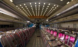 Seen here are the main amplifiers at the Omega EP laser at the University of Rochester's Laboratory for Laser Energetics (LLE). The LLE's OMEGA Laser Facility is a vital contributor to national security, a source of scientific education and leadership, and an engine of regional innovation and growth for the laser, optics, imaging and photonics sector. Seen here are the main amplifiers at the Omega EP laser at the University of Rochester's Laboratory for Laser Energetics (LLE). The LLE's OMEGA Laser Facility is a vital contributor to national security, a source of scientific education and leadership, and an engine of regional innovation and growth for the laser, optics, imaging and photonics sector.
