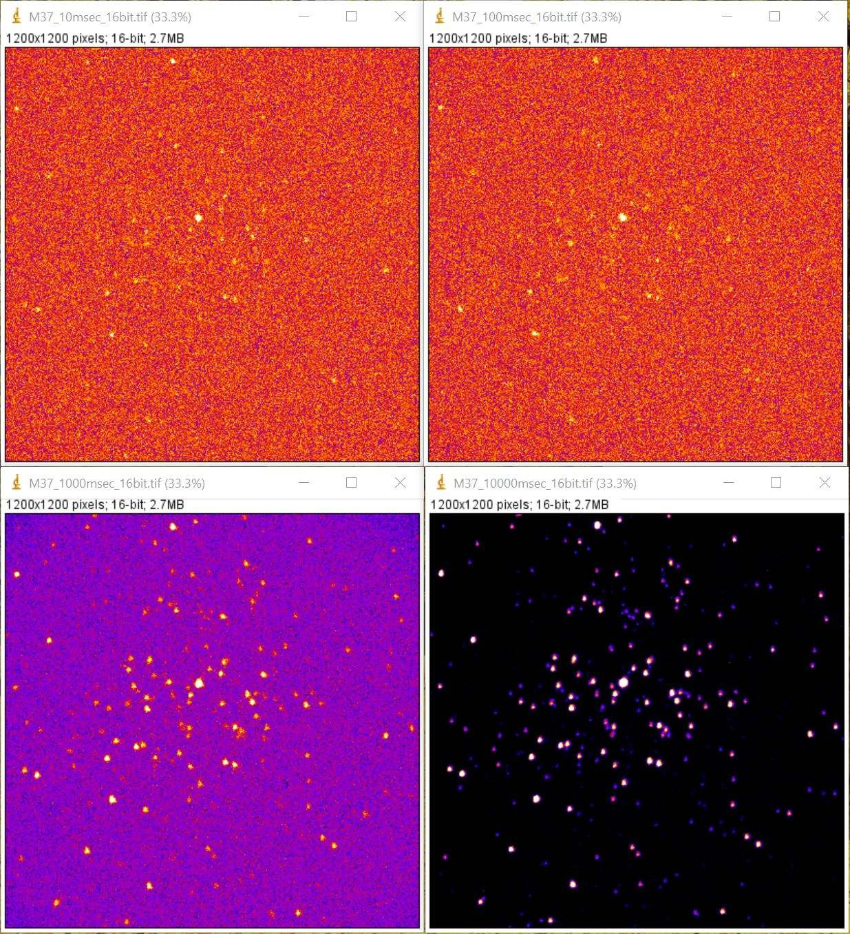 FIGURE 1. A M37 star cluster image acquired using a Princeton Instruments KURO:1200B back-illuminated sCMOS camera.