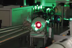 The SCARLET laser at Ohio State University will be used to study light/matter interactions with its 500 TW, 30 fs output. The SCARLET laser at Ohio State University will be used to study light/matter interactions with its 500 TW, 30 fs output.