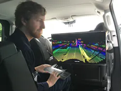 FIGURE 2. Luminar Technologies founder Austin Russell brought some Silicon Valley spirit to the LASER fair with his lidar demonstration ride. FIGURE 2. Luminar Technologies founder Austin Russell brought some Silicon Valley spirit to the LASER fair with his lidar demonstration ride.