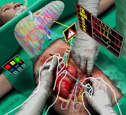 FIGURE 1. Augmented reality can play a particularly useful role in surgery by overlaying critical information about the patient during the actual surgery itself to improve patient outcomes. FIGURE 1. Augmented reality can play a particularly useful role in surgery by overlaying critical information about the patient during the actual surgery itself to improve patient outcomes.