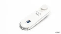 A demonstration sample of the proof-of-concept breath sampler, developed by imec. A demonstration sample of the proof-of-concept breath sampler, developed by imec.