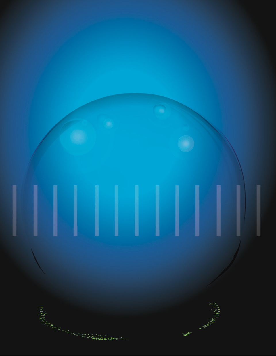 Microscopy of microdroplet volume and nanoplastic concentration.