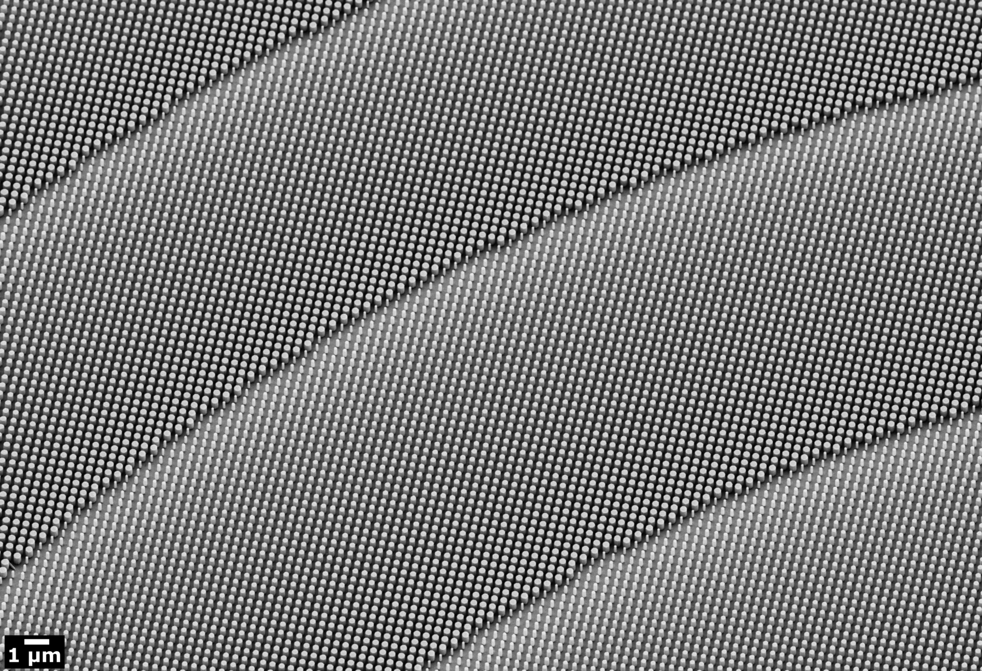 FIGURE 1. A SEM image of a metaoptical element designed and manufactured by NIL Technology.