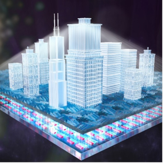 FIGURE 1. A new glasses-free 3D light field display system with a significantly extended viewing distance represents an important step toward compact, realistic-looking 3D displays.