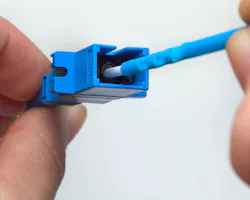 FIGURE 5. Cleanstixx cleaning sticks are ideal for cleaning end-face connectors. FIGURE 5. Cleanstixx cleaning sticks are ideal for cleaning end-face connectors.