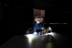 Laser engineer Laura Weinberg works on the ZEUS laser at the NSF ZEUS laser facility in a Michigan Engineering Lab. Laser engineer Laura Weinberg works on the ZEUS laser at the NSF ZEUS laser facility in a Michigan Engineering Lab.