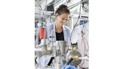 Birgit Stiller in the lab working on an optoacoustic project. Birgit Stiller in the lab working on an optoacoustic project.