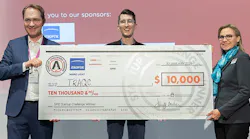 (L-R) Jenoptik’s Ralf Kuschnereit, TRAQC's Benjamin Dringoli, and 2024 SPIE President Jennifer Barton. (L-R) Jenoptik’s Ralf Kuschnereit, TRAQC's Benjamin Dringoli, and 2024 SPIE President Jennifer Barton.