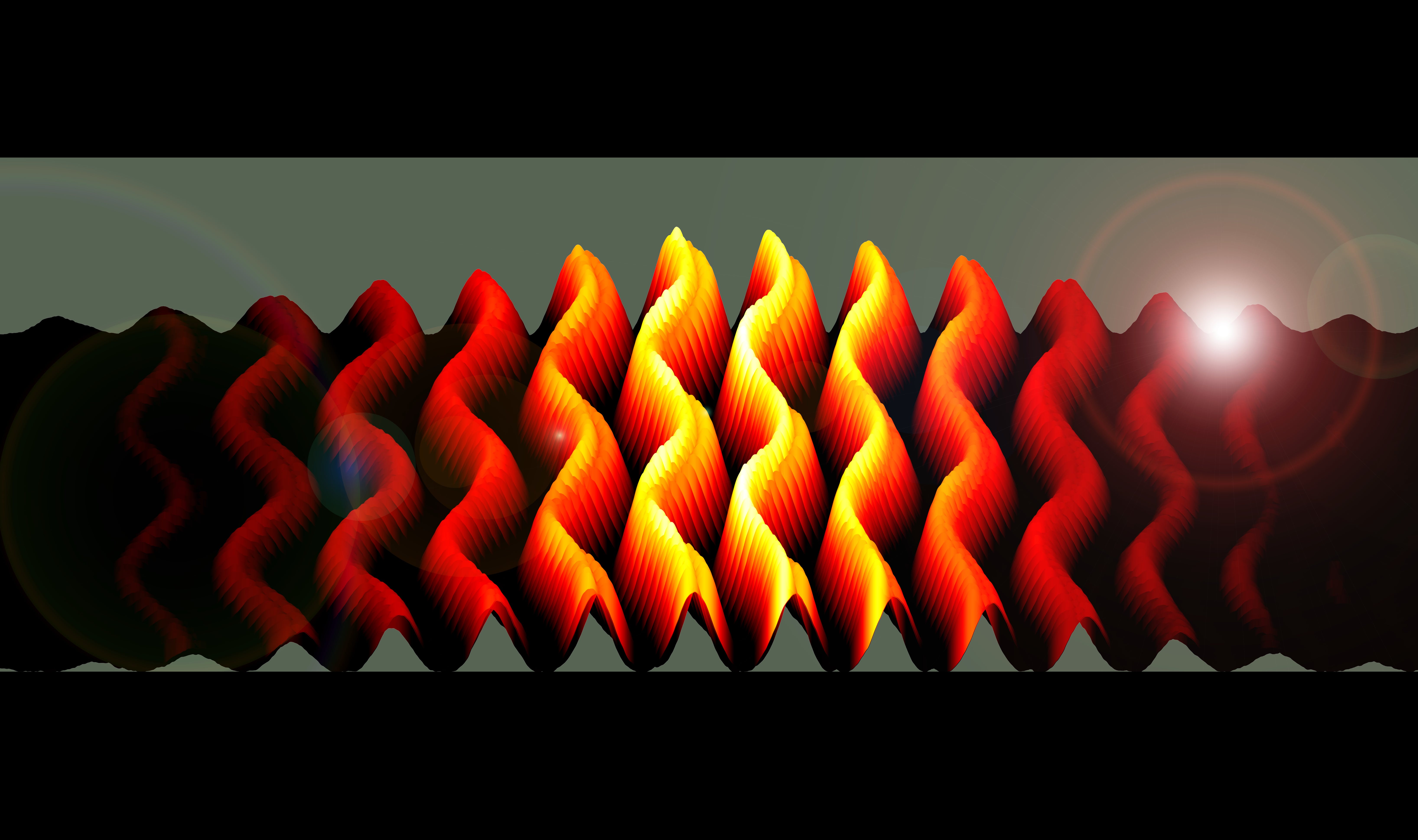 Optical spectra evolution of breathing solitons at the modulated subharmonic state; the snaking of the peaks shows the modulation frequency.