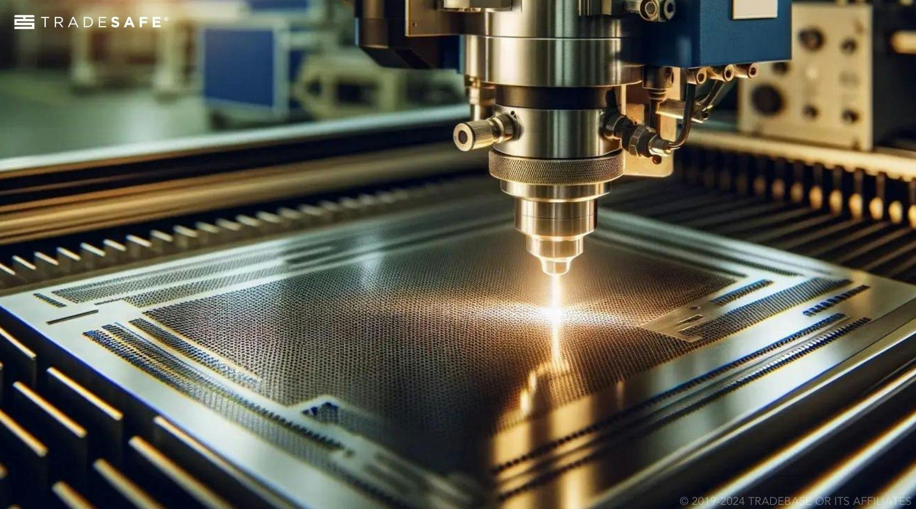 FIGURE 1. Laser equipment being used on metal.