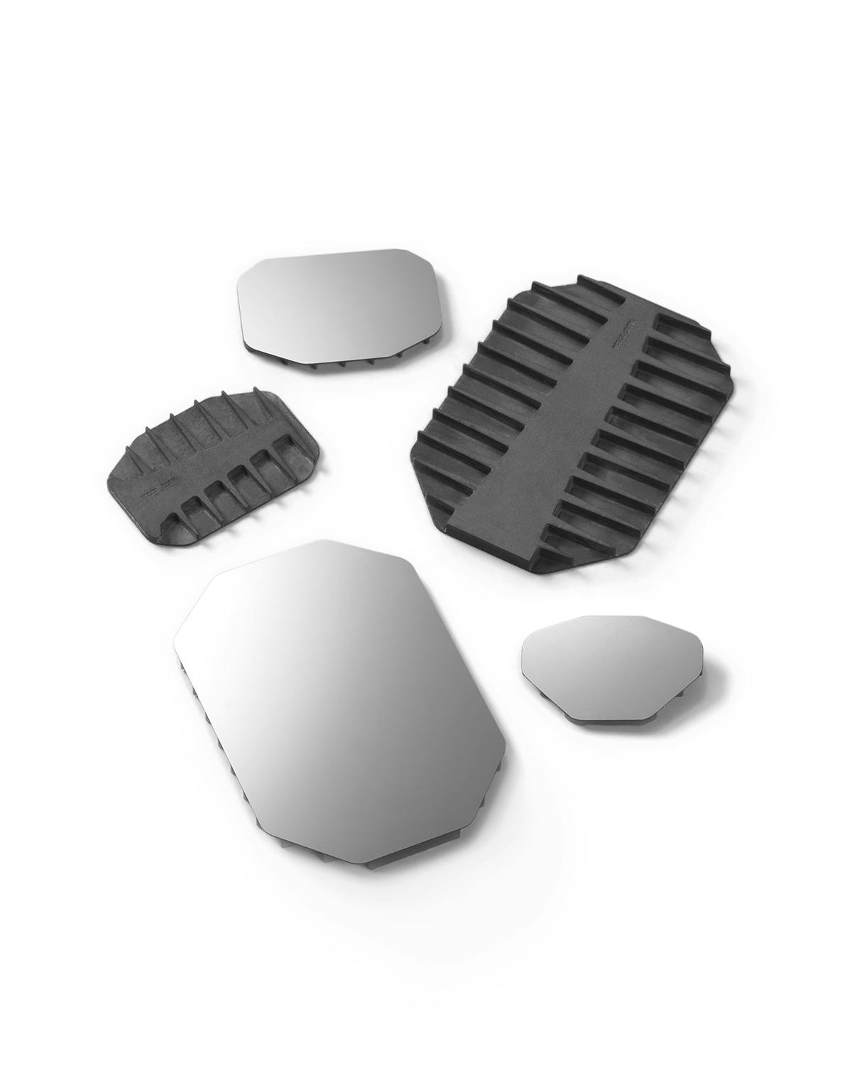 Silver Graphite Mirrors