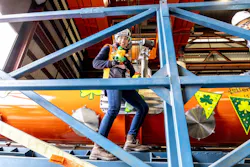 SLAC’s second LCLS-II-HE cryomodule arrived from Jefferson Lab on March 5, 2024, and was decked out to celebrate St. Patrick’s Day. SLAC’s second LCLS-II-HE cryomodule arrived from Jefferson Lab on March 5, 2024, and was decked out to celebrate St. Patrick’s Day.