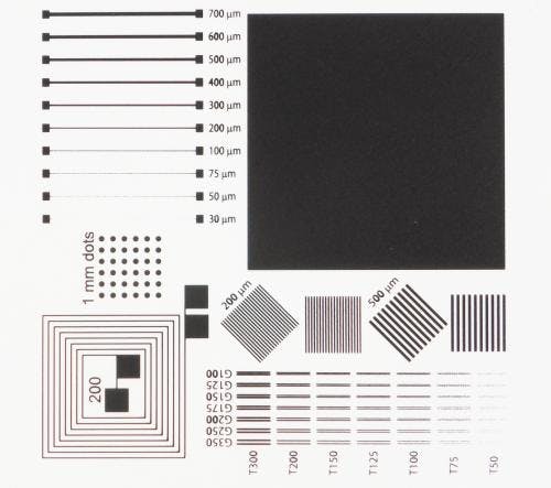 A typical ink screen test.