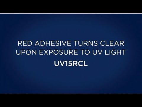 Red Adhesive Turns Clear Upon Exposure to UV Light