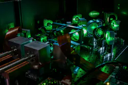 Laser setup in the planqc lab. Laser setup in the planqc lab.