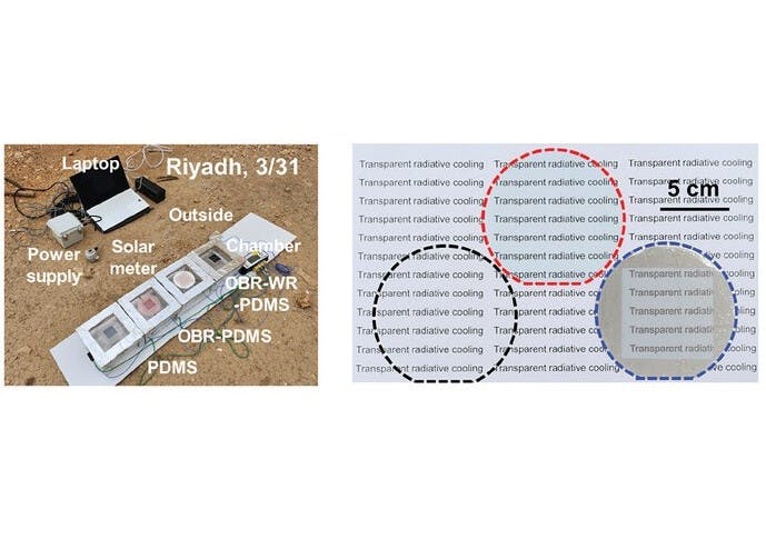 External cooling performance of the radiative cooler.