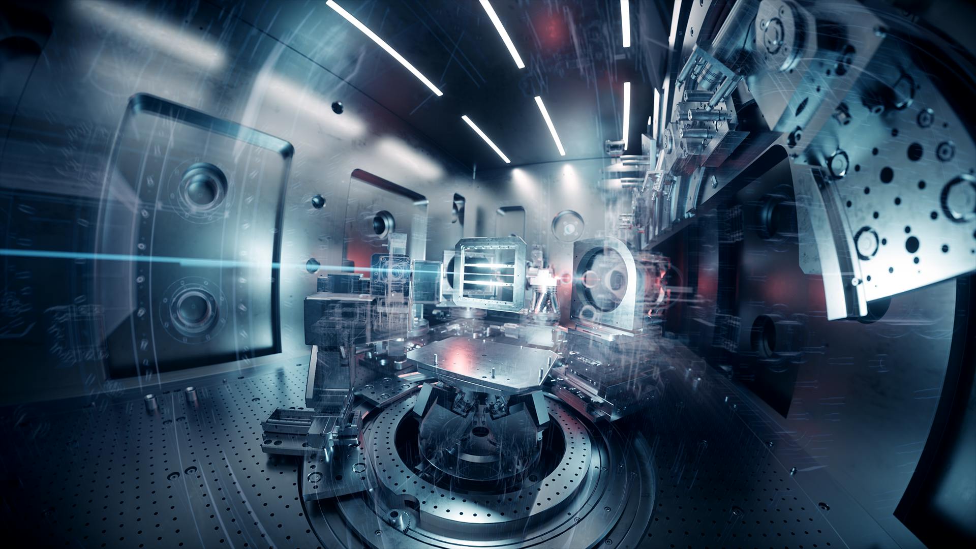 Helmholtz International Beamline for Extreme Fields&rsquo; (HIBEF) target chamber. Credit: Helmholtz Zentrum Dresden-Rossendorf/Science Communication Lab