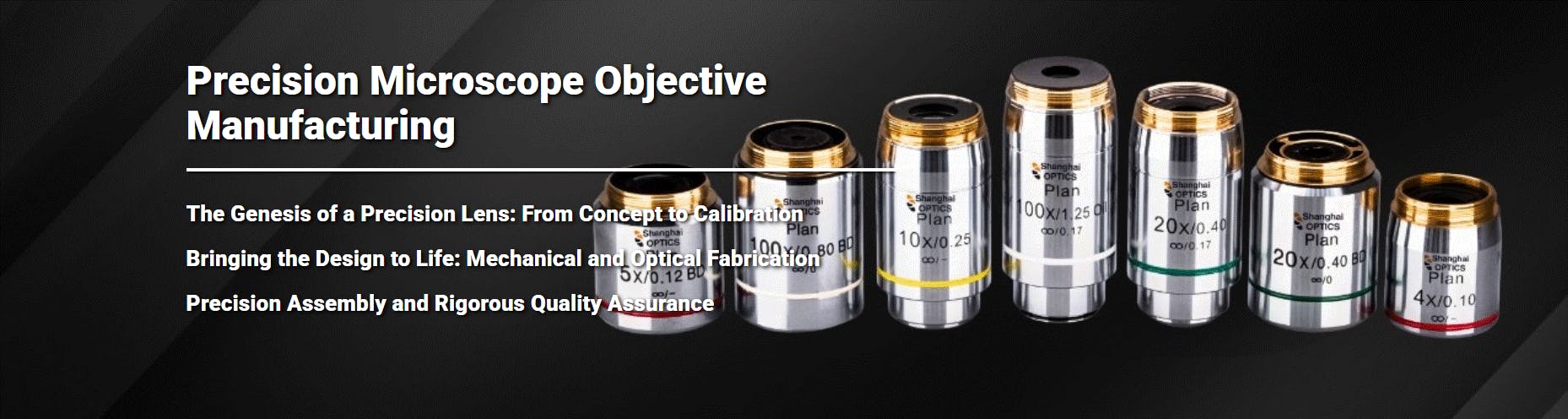 Precision Microscope Objective Manufacturing