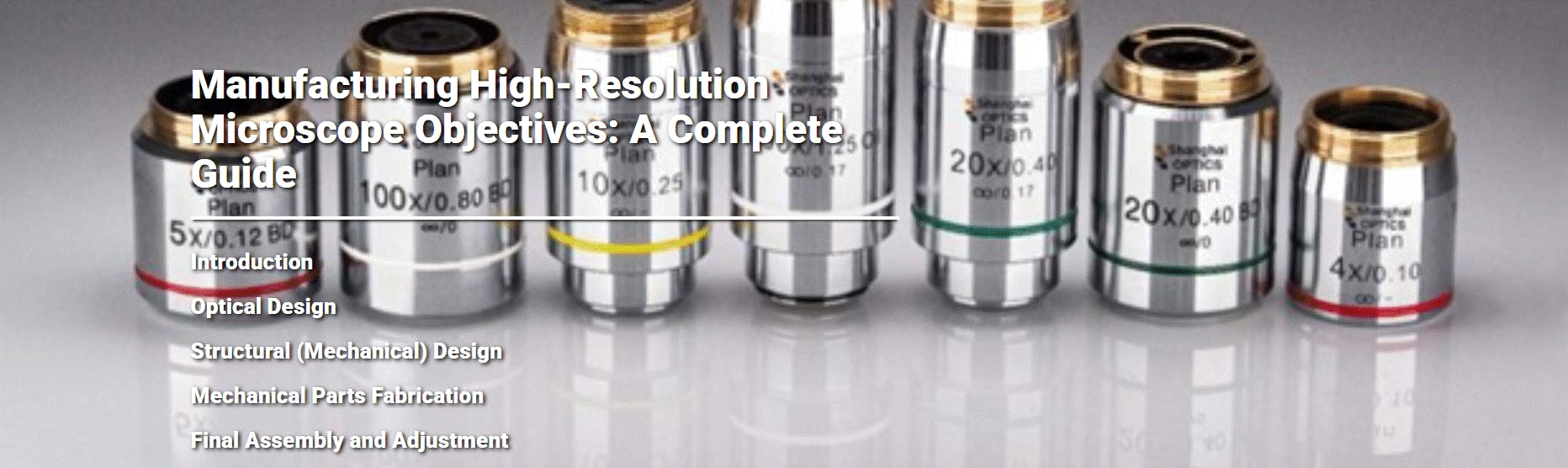 Manufacturing High-Resolution Microscope Objectives