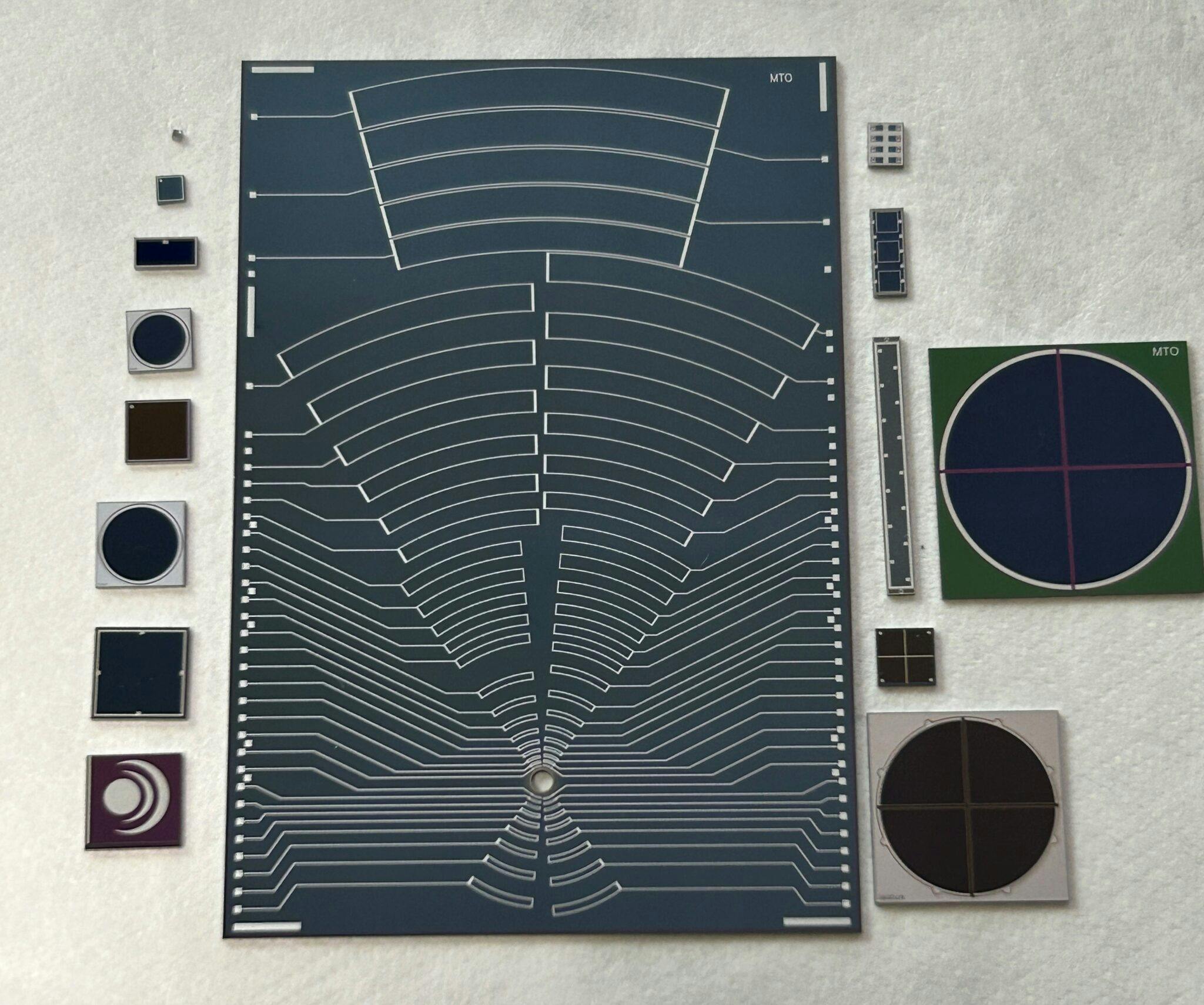 The Marktech West 64 Element Silicon Photodiode Array (above Center) Has Active Areas From 001mm&sup2; To 35mm&sup2;, A 3500 X Difference On The Same Monolithic Chip