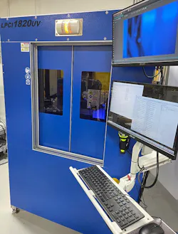 The LPCI1820UV Laser Precision Cleaning System features a fully enclosed Class 1 design with front access doors, side panels, and an integrated operator interface for real-time process control and monitoring. The LPCI1820UV Laser Precision Cleaning System features a fully enclosed Class 1 design with front access doors, side panels, and an integrated operator interface for real-time process control and monitoring.