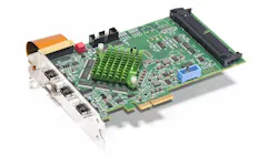 In the ground test setup, the camera connected via Camera Link to a BitFlow frame grabber installed in a lab computer running LabVIEW software. This allowed image acquisition, display, saving of data, and configuration control including serial commands during heavy-ion irradiation. The setup also included remote monitoring of power and post-analysis. In the ground test setup, the camera connected via Camera Link to a BitFlow frame grabber installed in a lab computer running LabVIEW software. This allowed image acquisition, display, saving of data, and configuration control including serial commands during heavy-ion irradiation. The setup also included remote monitoring of power and post-analysis.