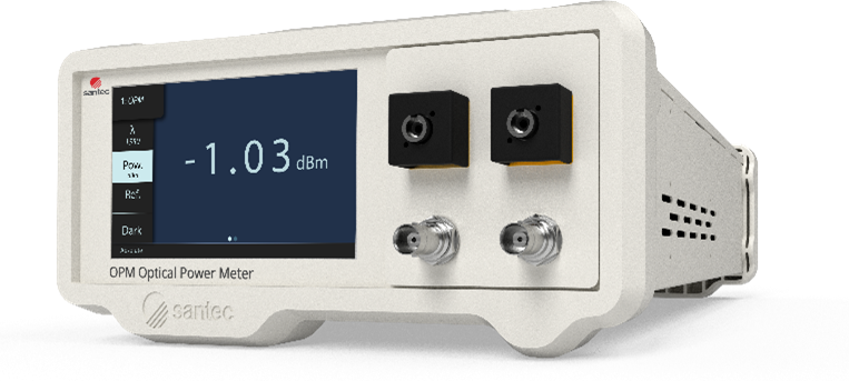 Santec's OPM-200 bench-top power meter features a dynamic range of +8 dBm to -80 dBm and is suitable for both laboratory and production environments.