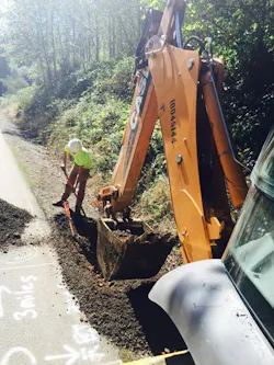 Astound's fiber route. Astound's fiber route.