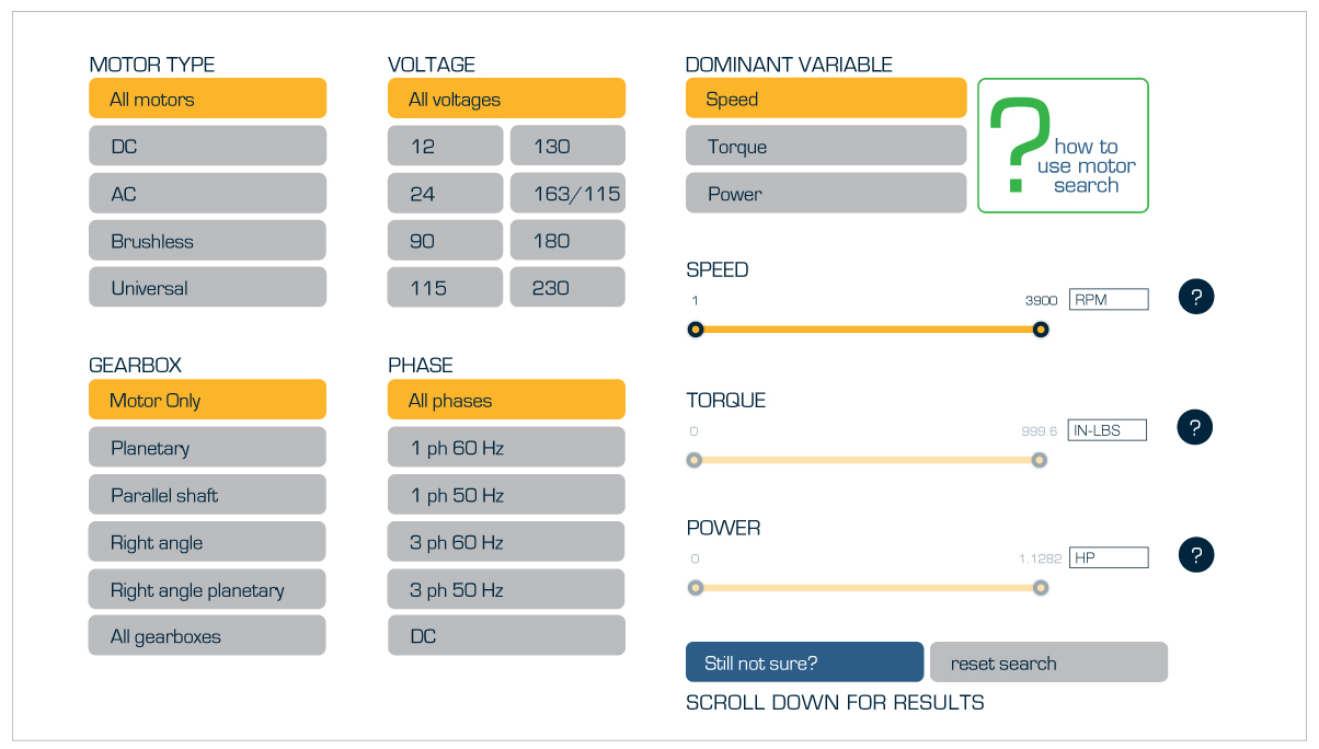 Detailed Motor Search Tool Offers a Customized Approach | Machine Design