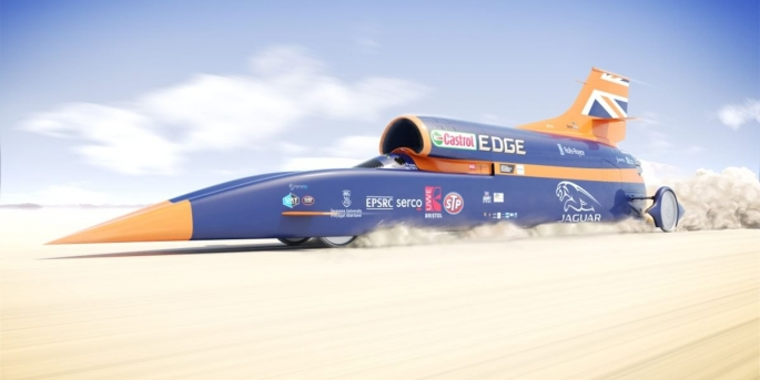 The Bloodhound SSC is expected to reach 14 Mach speed covering a mile in just 36 seconds